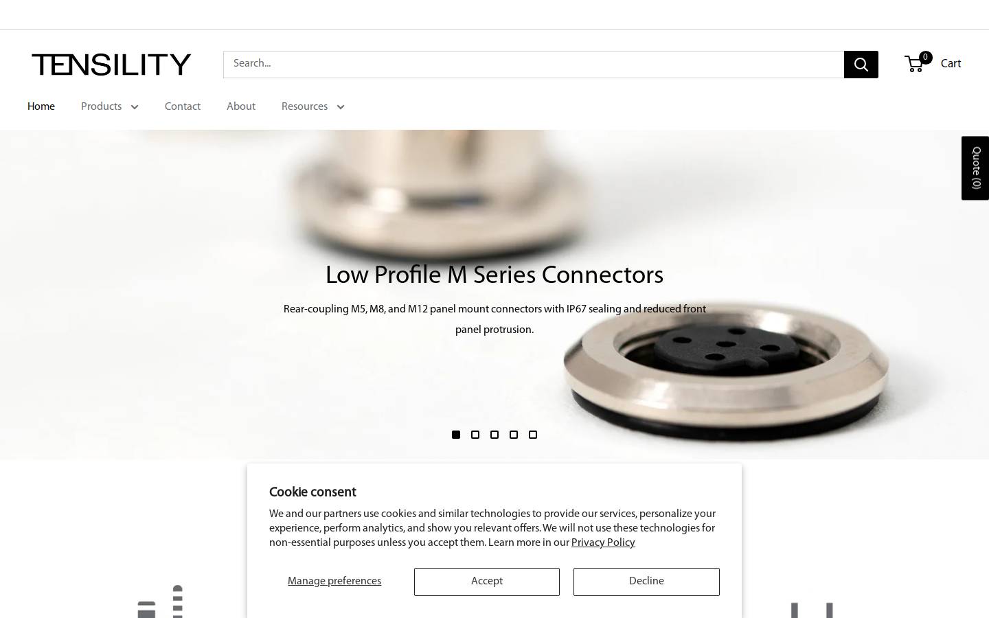 tensility.com homepage screenshot