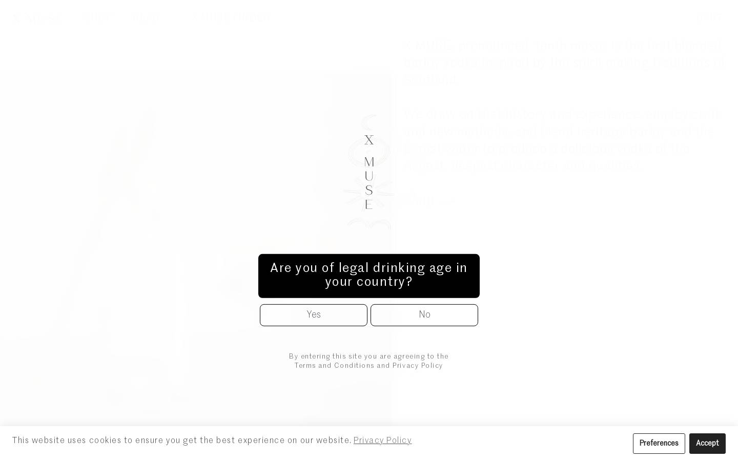 tenthmusevodka.com homepage screenshot