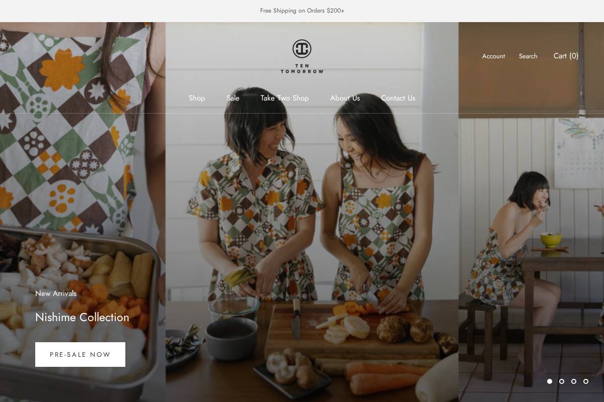 tentomorrow.com homepage screenshot