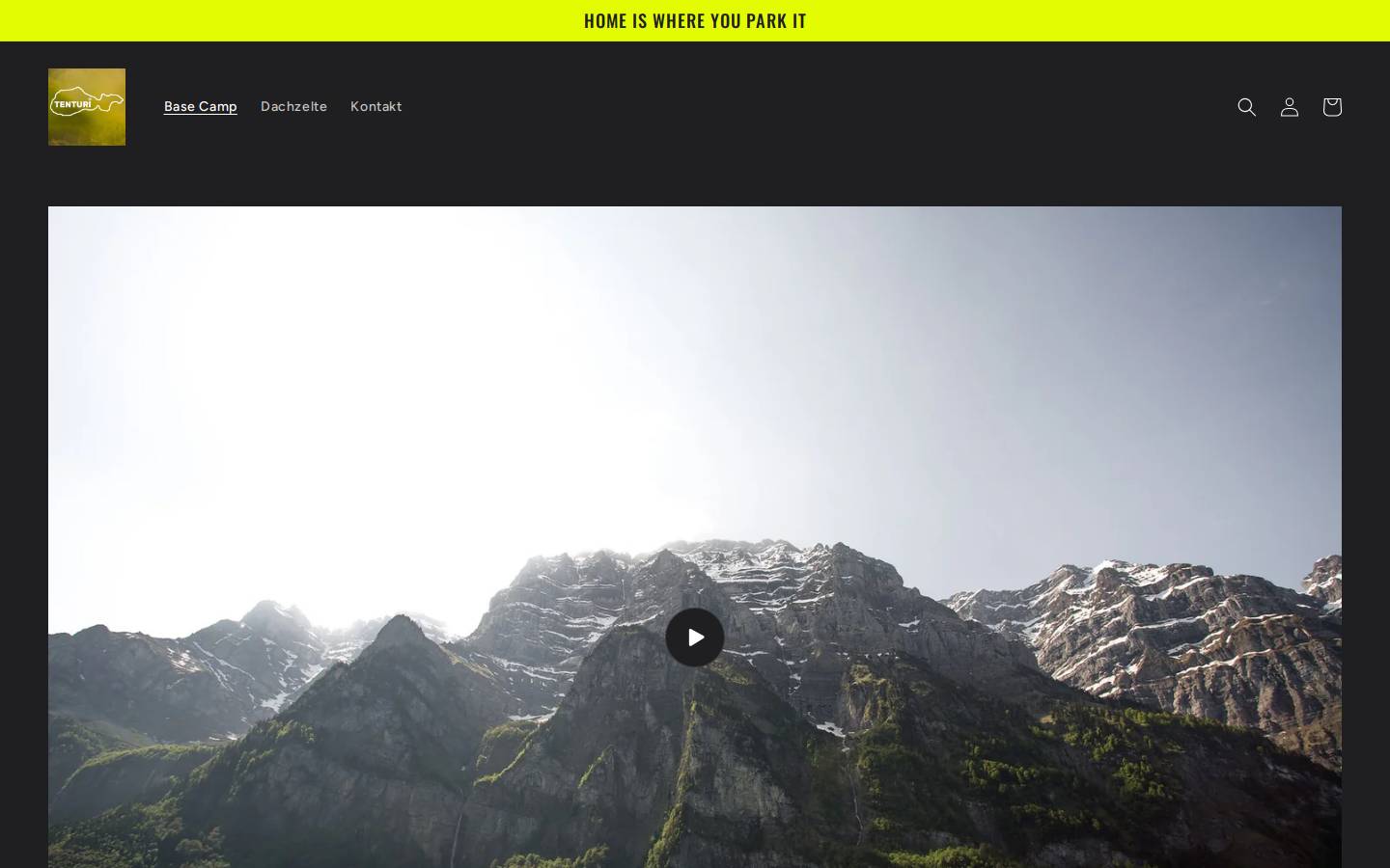 tenturi.de homepage screenshot