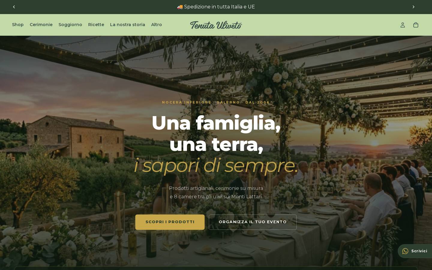 tenutauliveto.com homepage screenshot