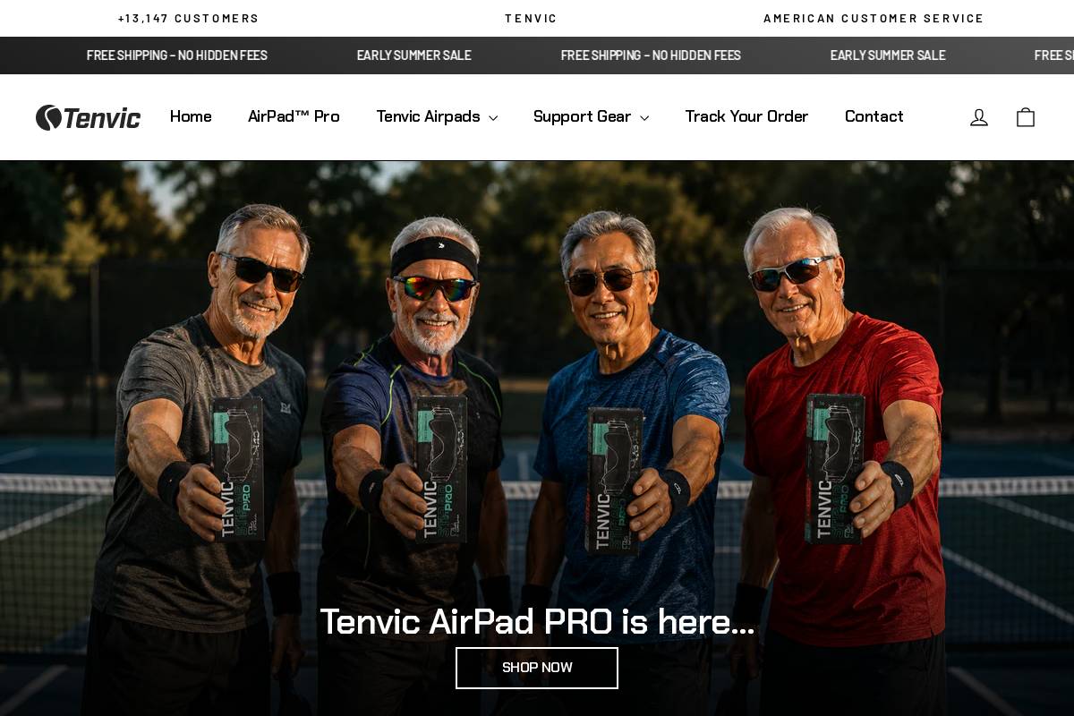 Tenvicgear homepage screenshot