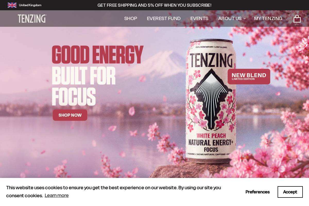 tenzingnaturalenergy.com homepage screenshot