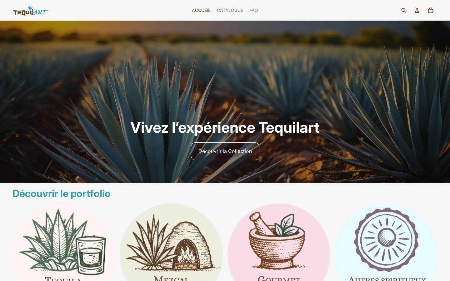 tequilart.com homepage screenshot