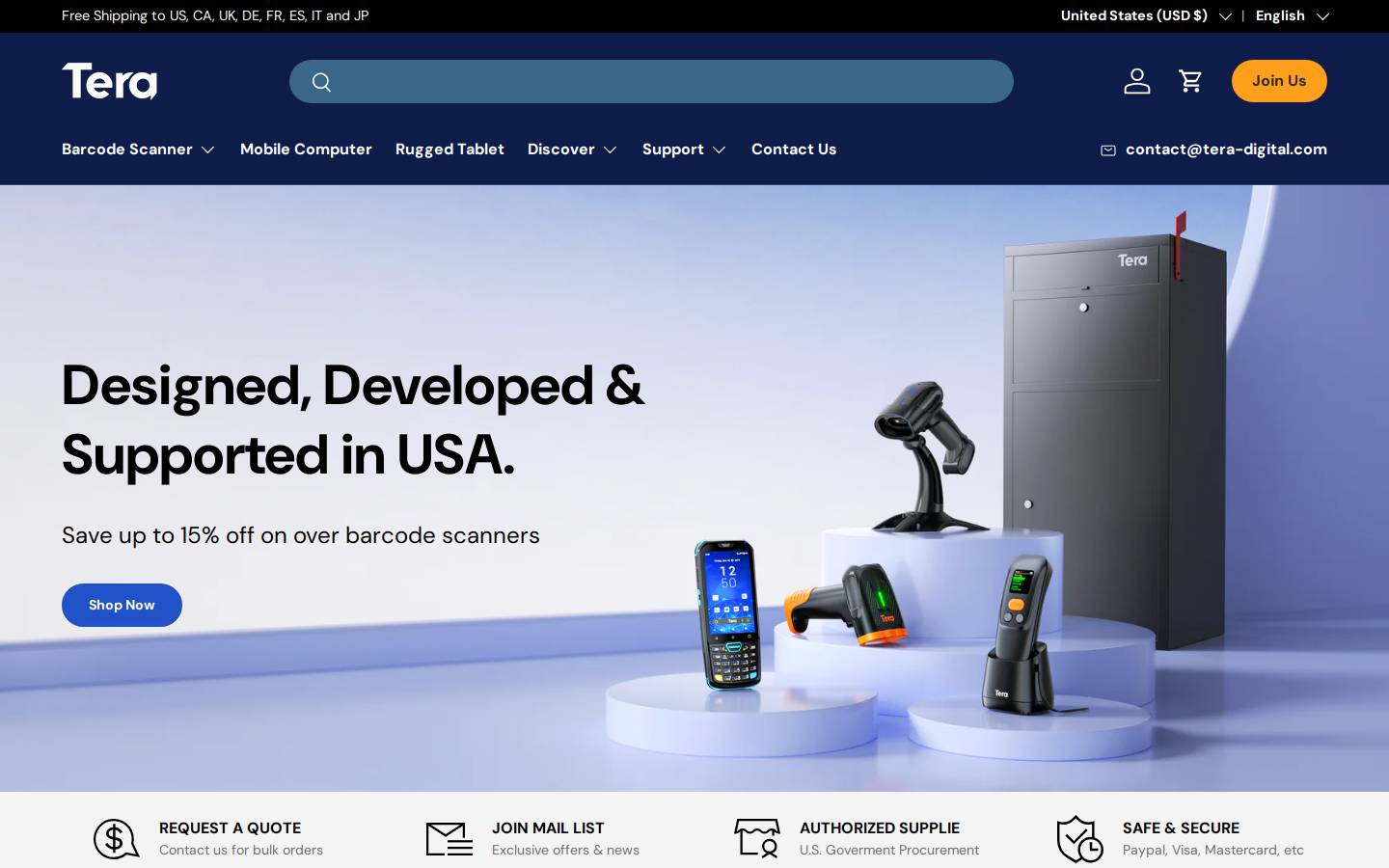 tera-digital.com homepage screenshot