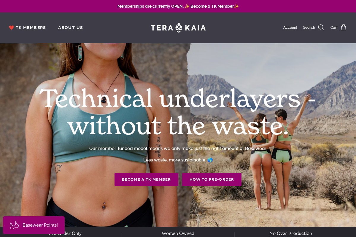 Tera Kaia homepage screenshot