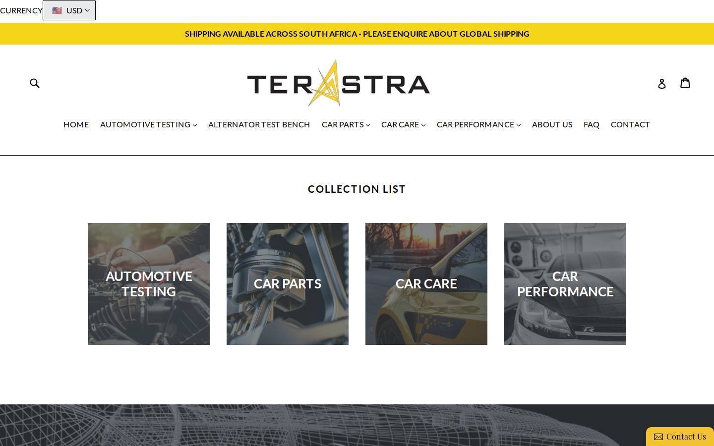 terastra.com homepage screenshot