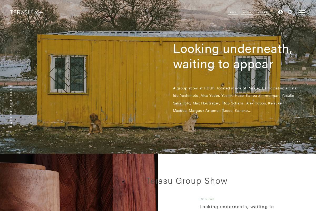 terasu.co homepage screenshot