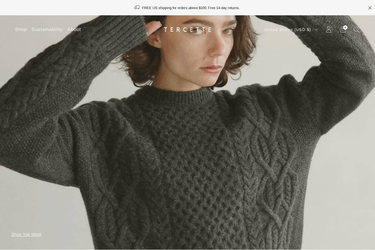 tercette.com homepage screenshot