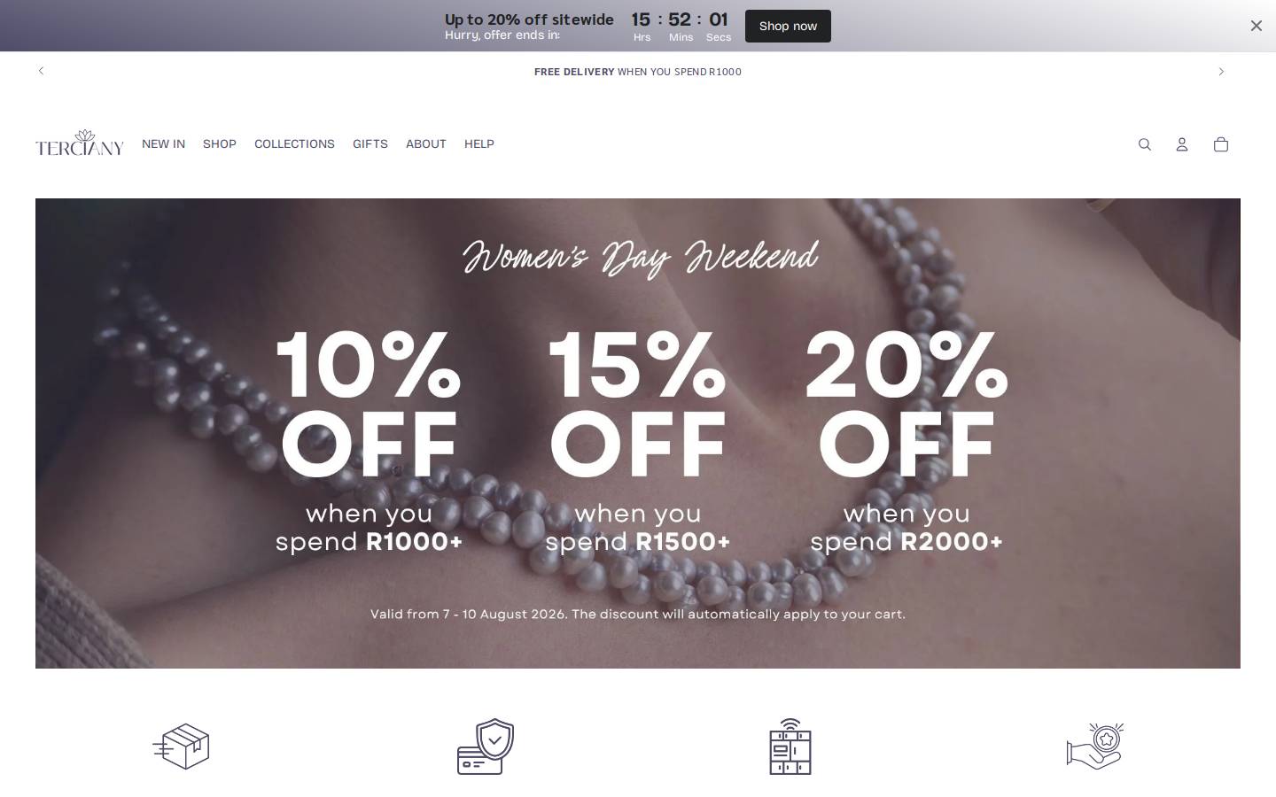 terciany.co.za homepage screenshot