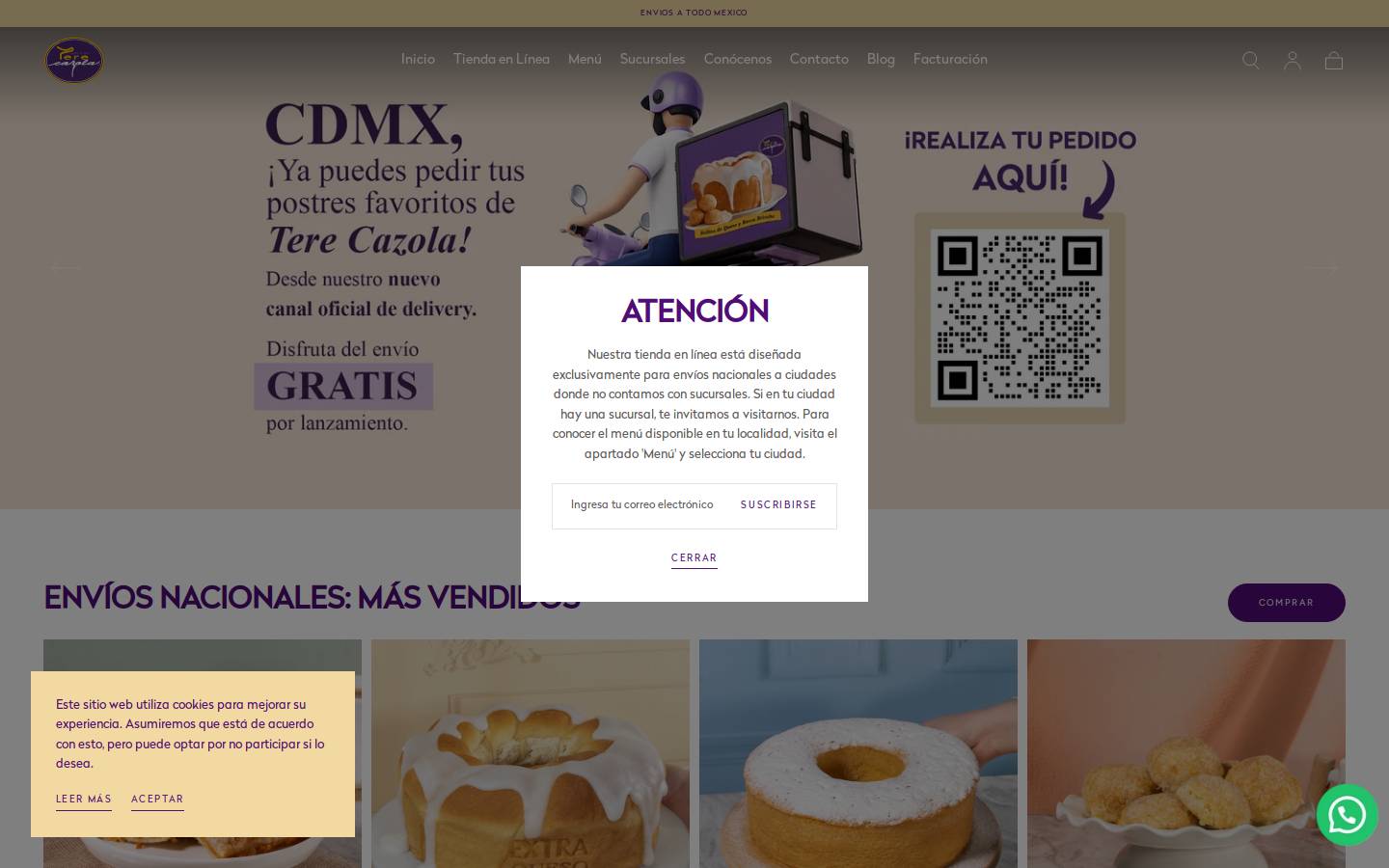 terecazola.com homepage screenshot