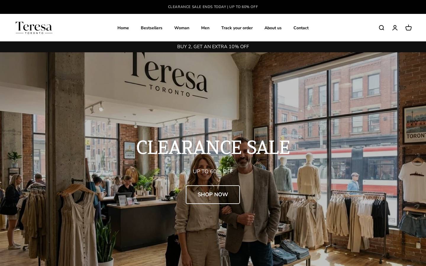teresa-toronto.com homepage screenshot