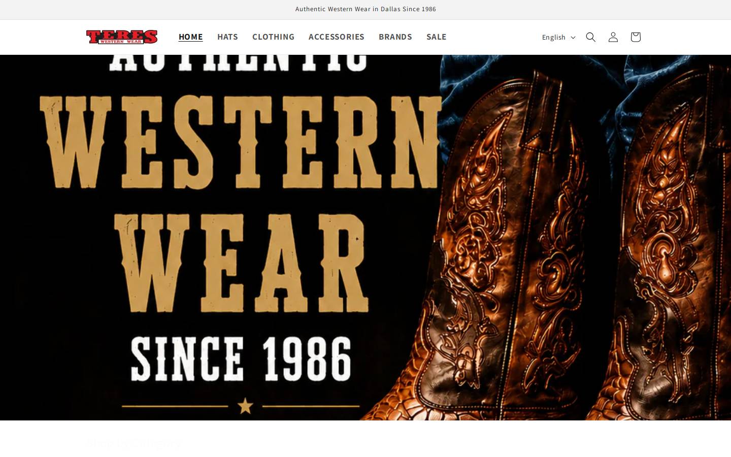tereswestern.com homepage screenshot