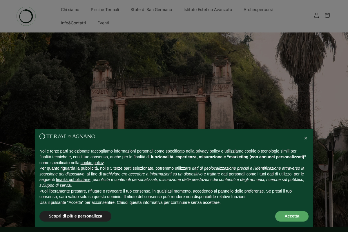 Terme di Agnano homepage screenshot