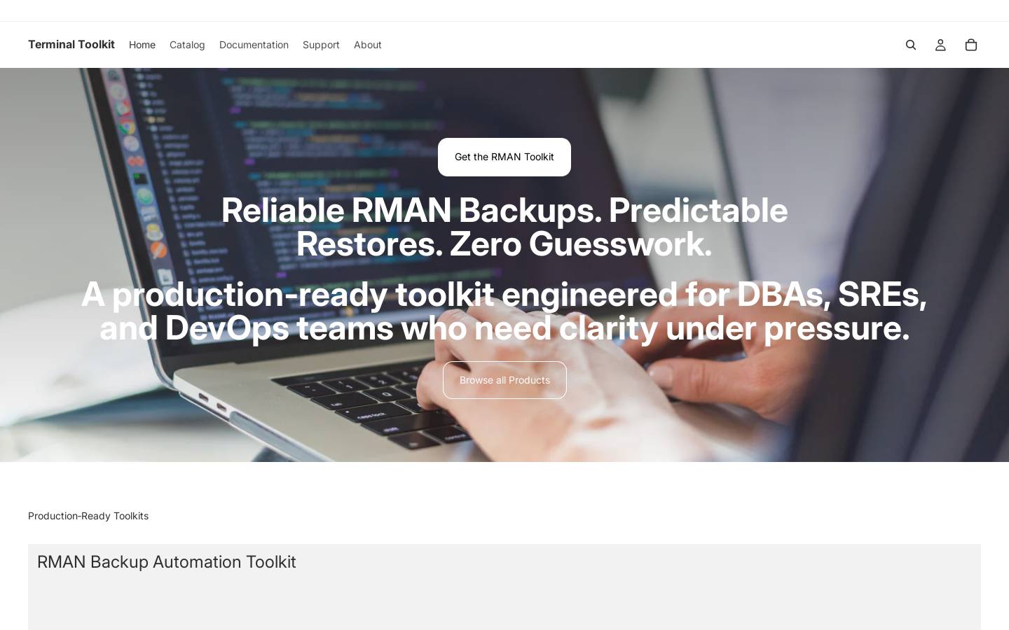 terminaltoolkit.com homepage screenshot