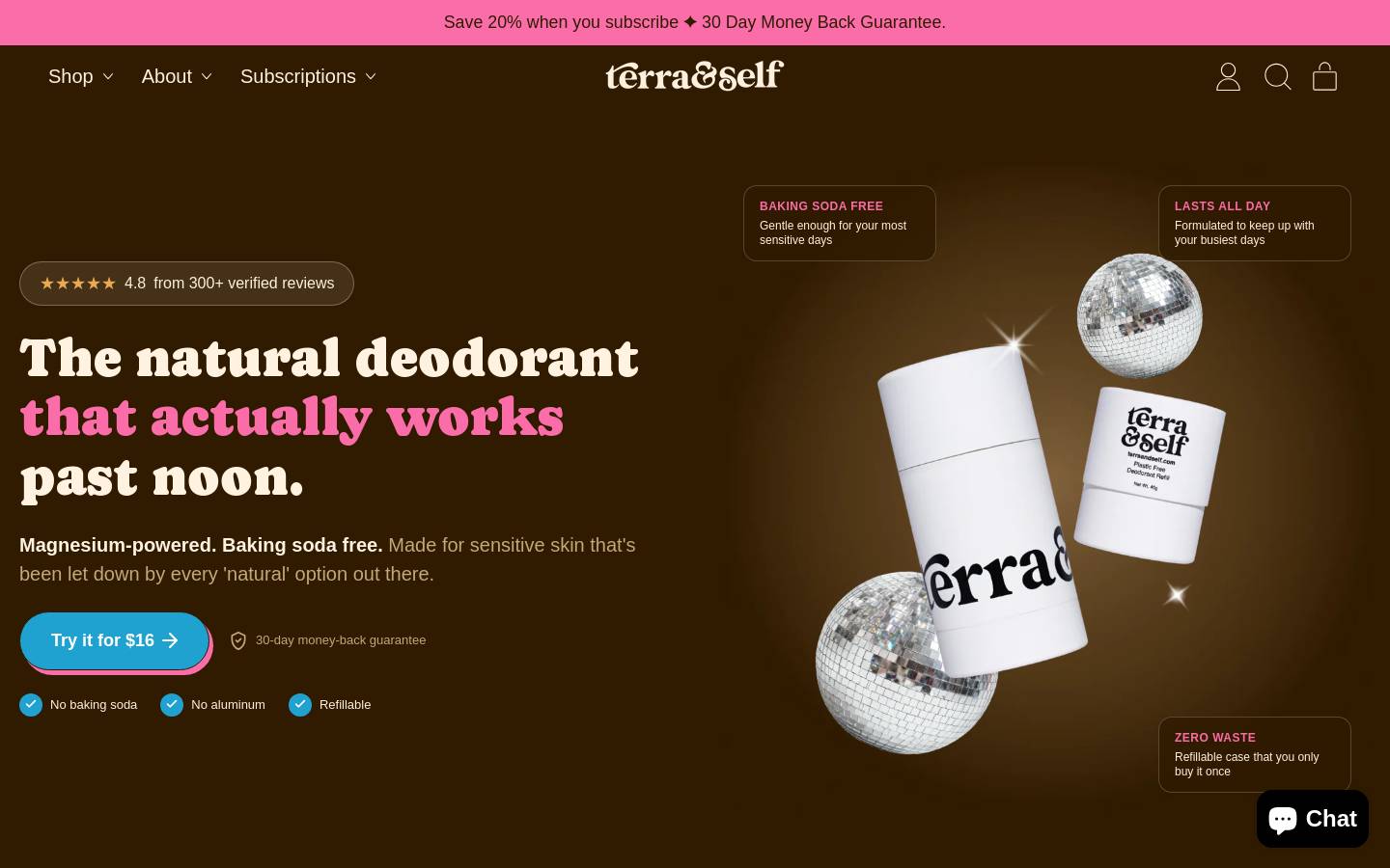 terraandself.com homepage screenshot