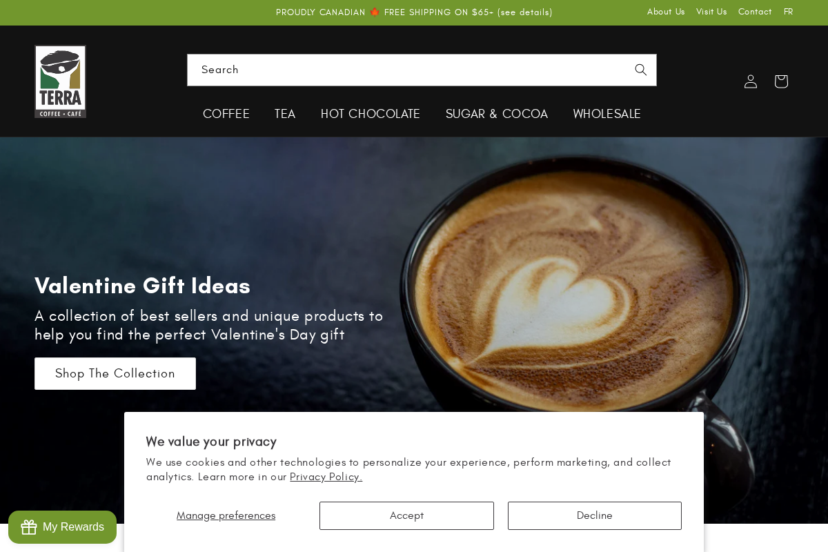 Terra Café et Thé Ltée homepage screenshot