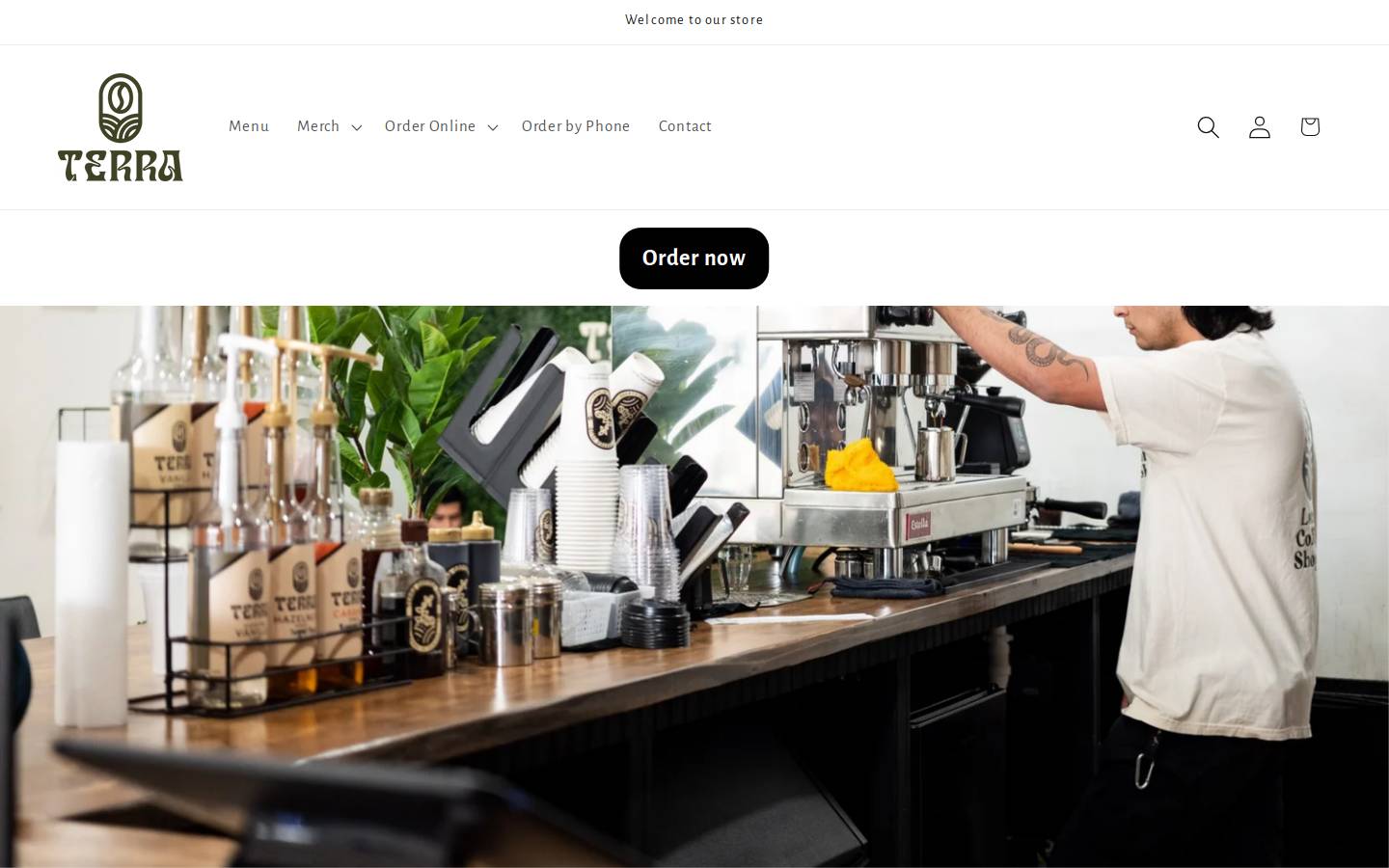 terracafecompany.com homepage screenshot