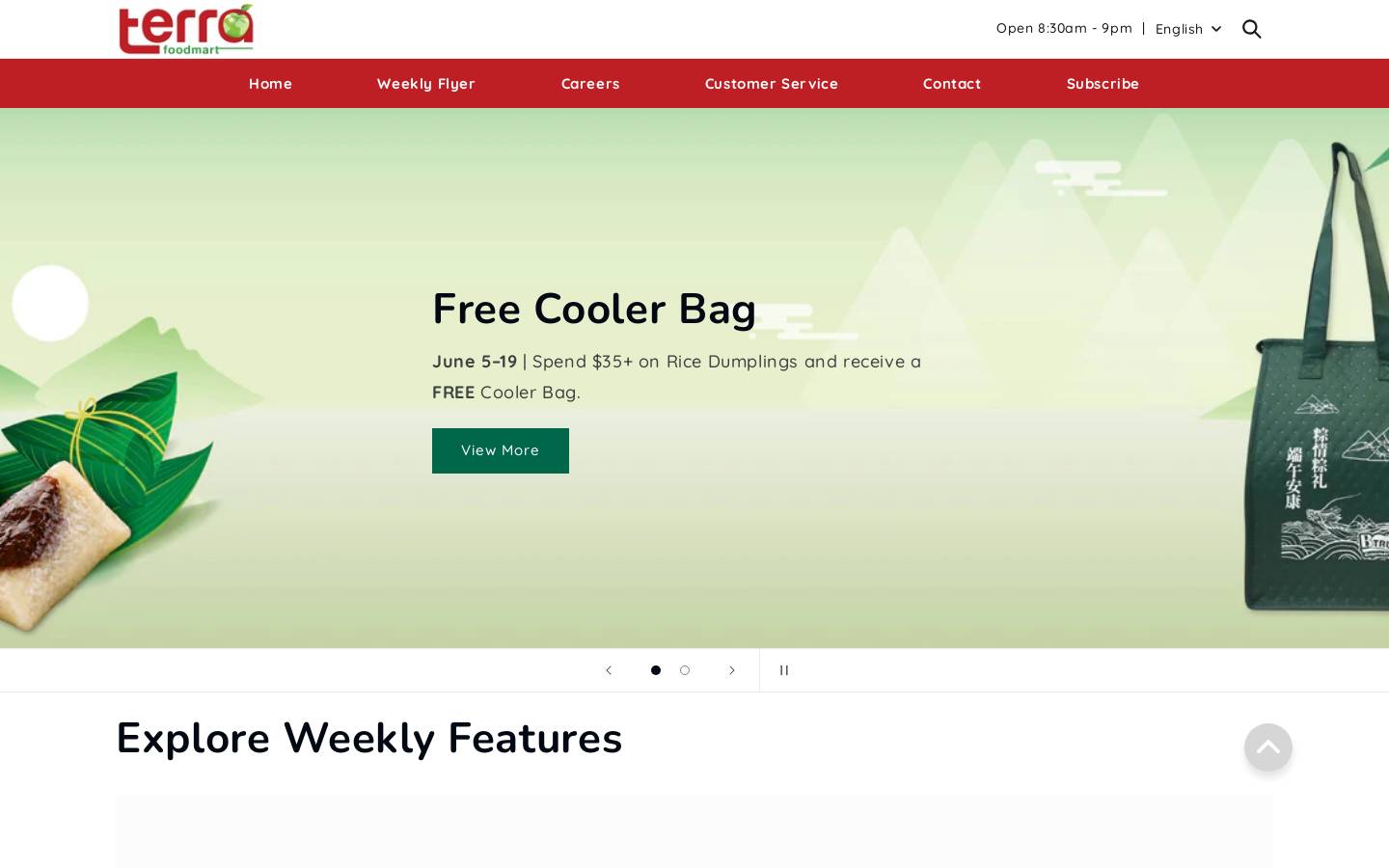 terrafoodmart.com homepage screenshot