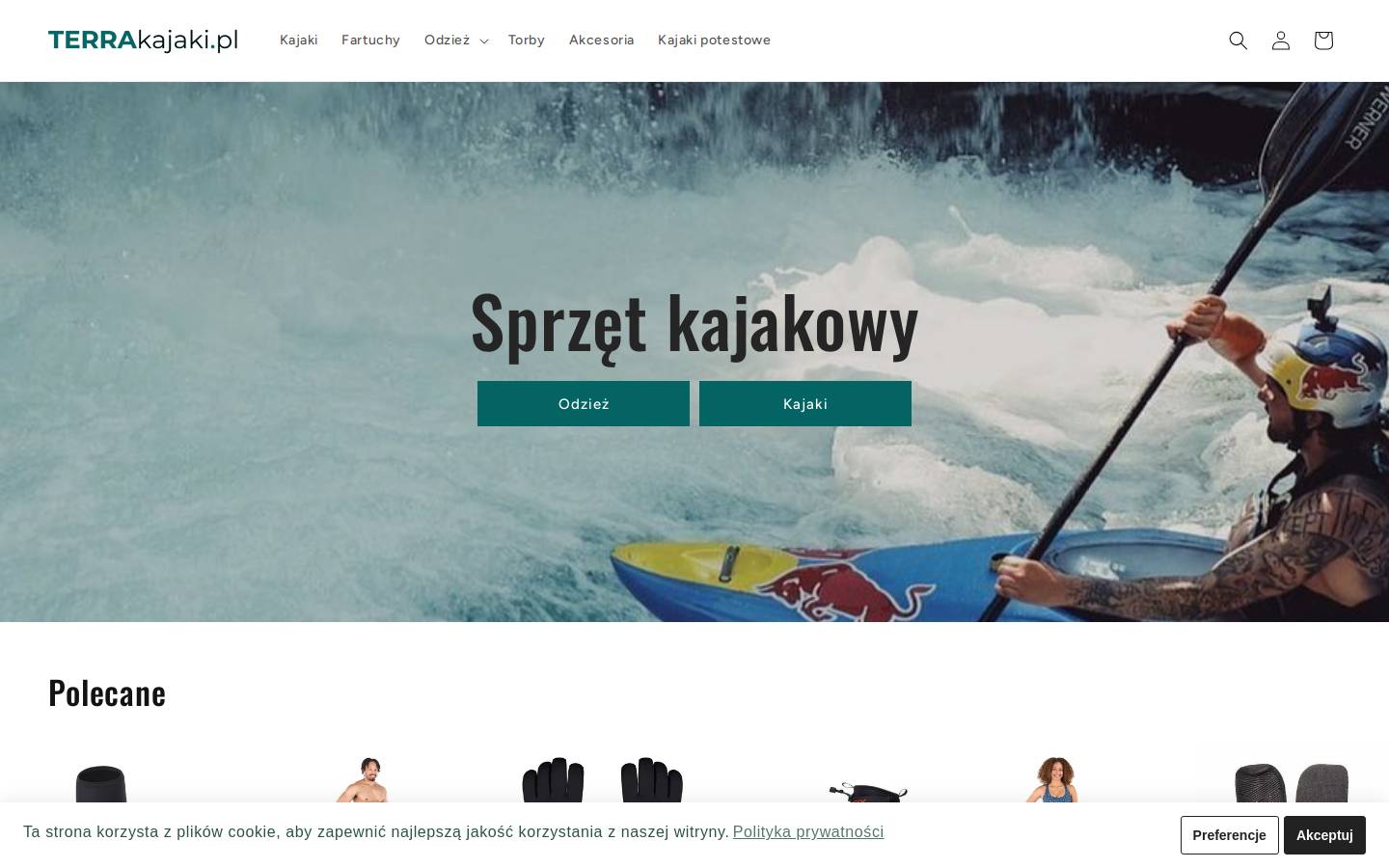 terrakajaki.pl homepage screenshot