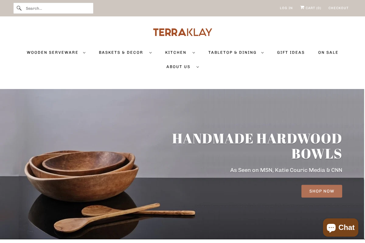 TerraKlay homepage screenshot