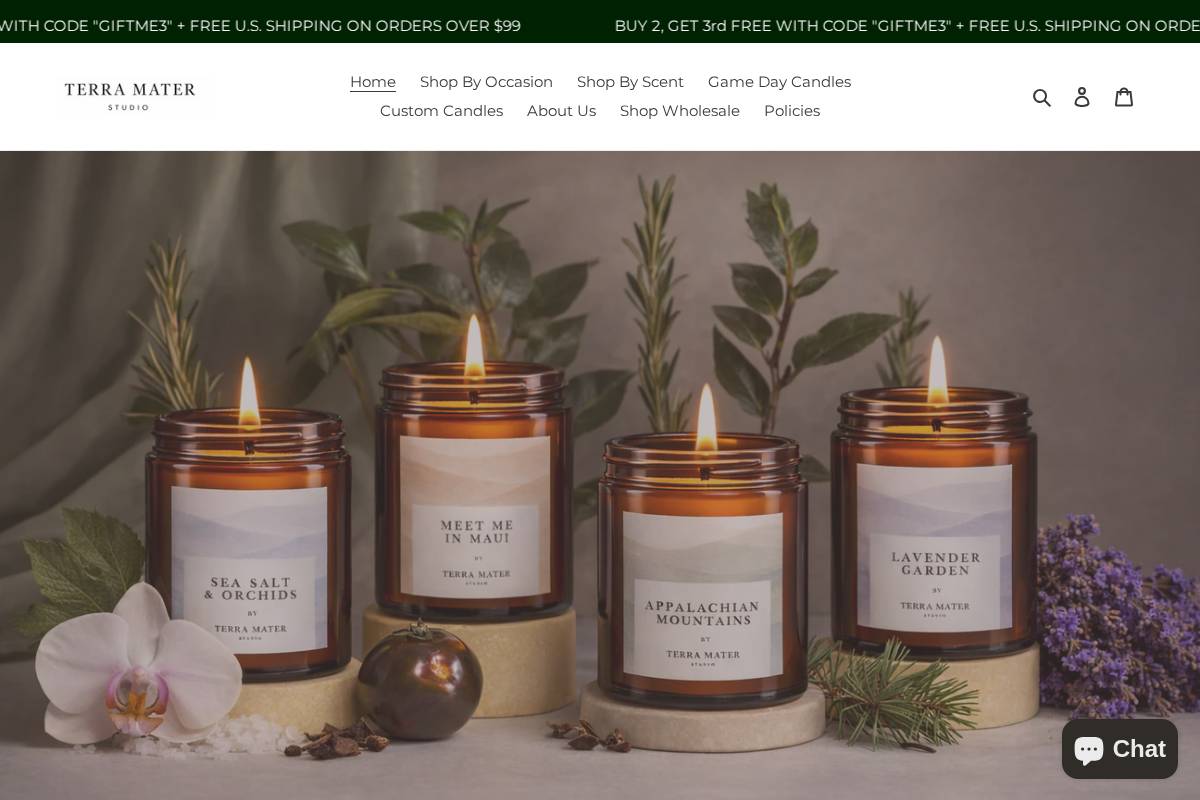 terramaterstudio.com homepage screenshot