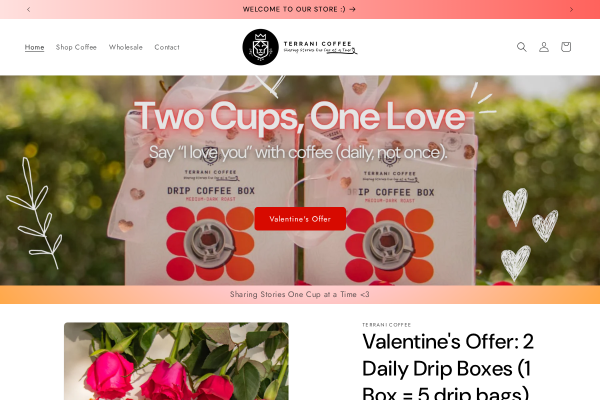 terranicoffee.store homepage screenshot