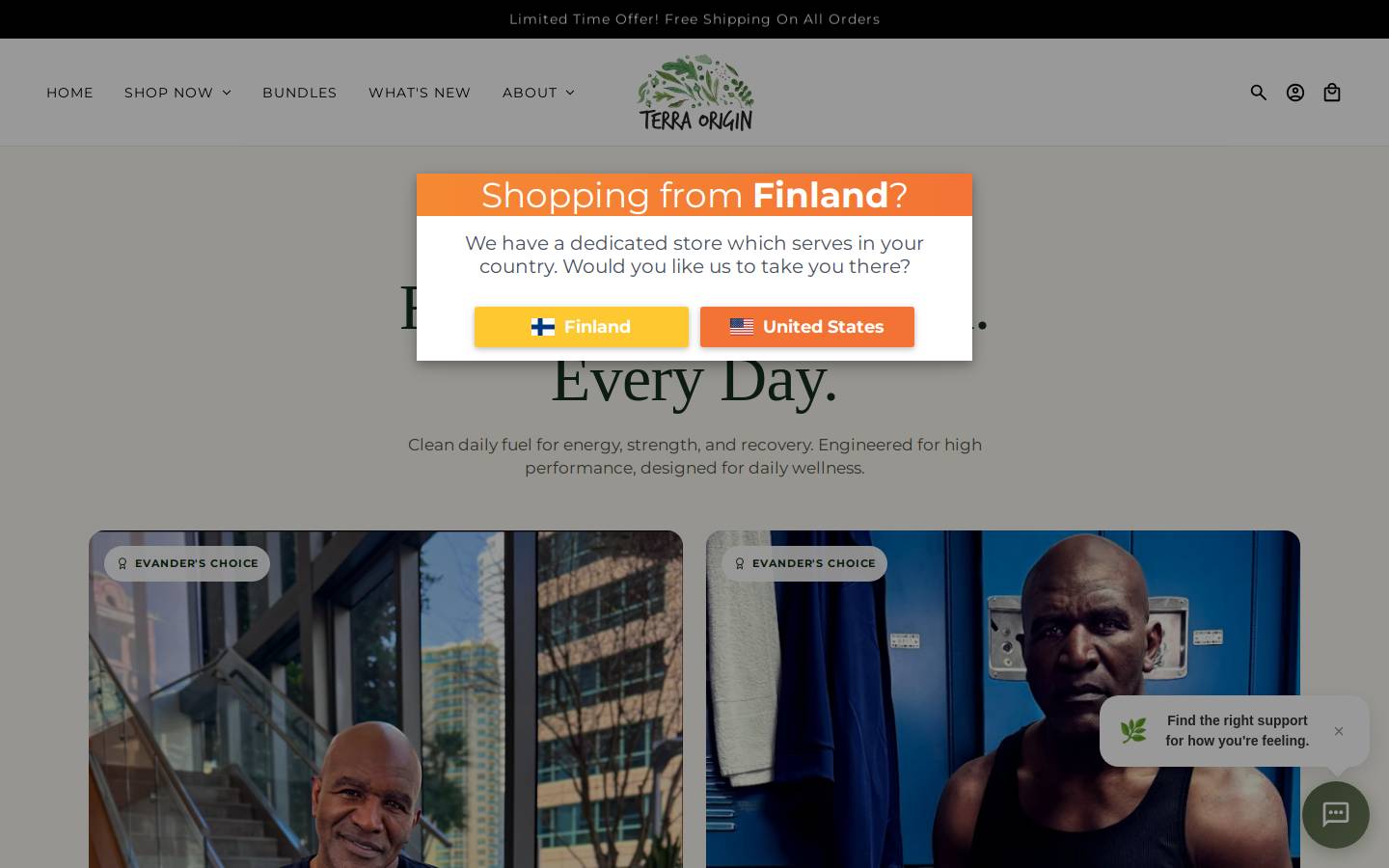 Terra Origin homepage screenshot