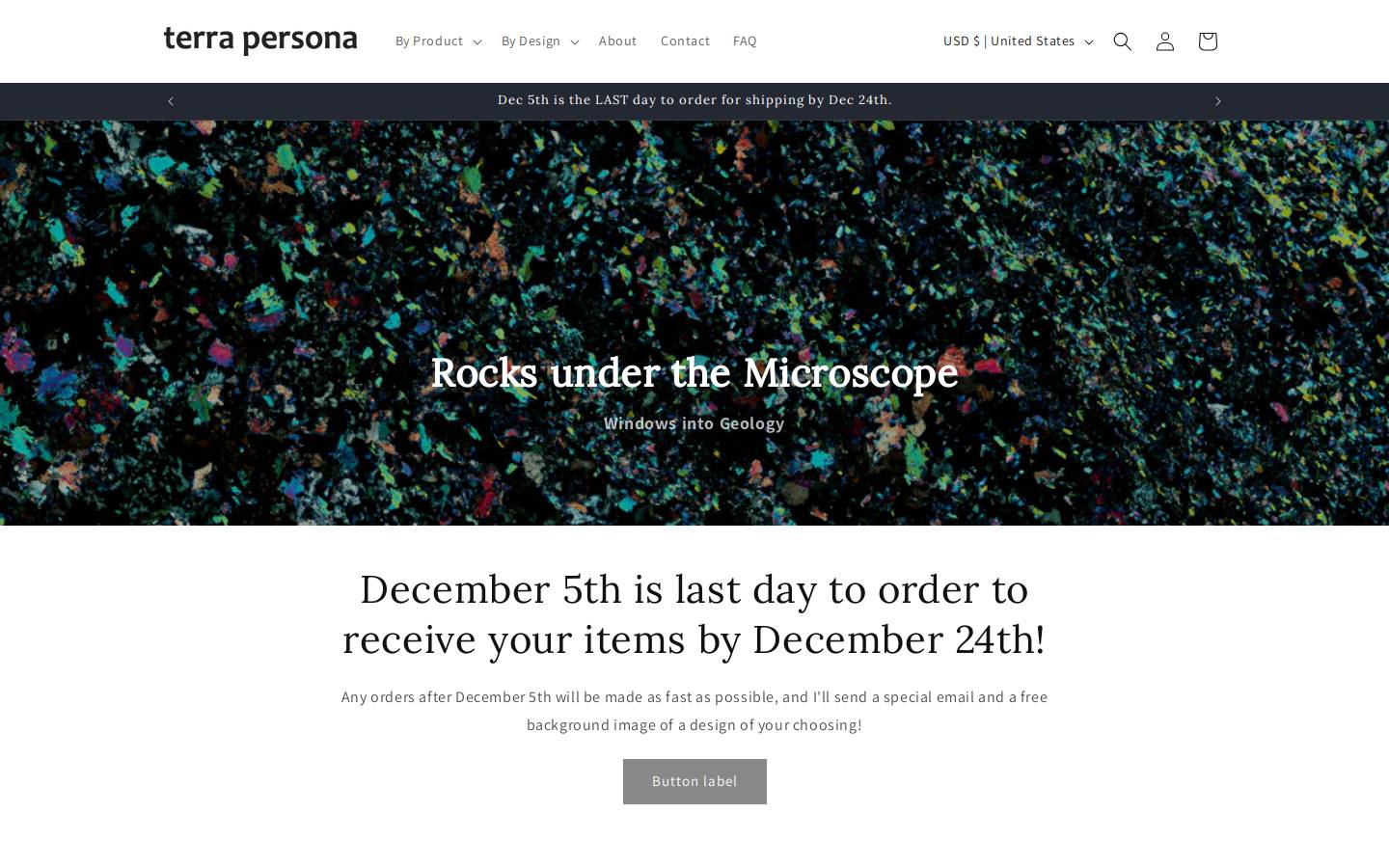 terrapersona.us homepage screenshot