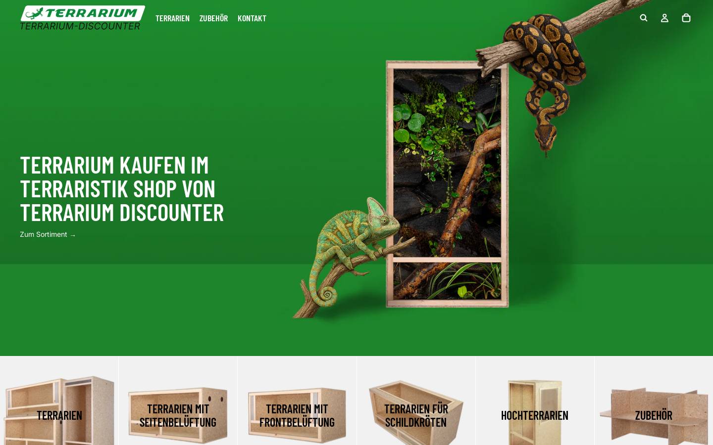 terrarium-discounter.de homepage screenshot