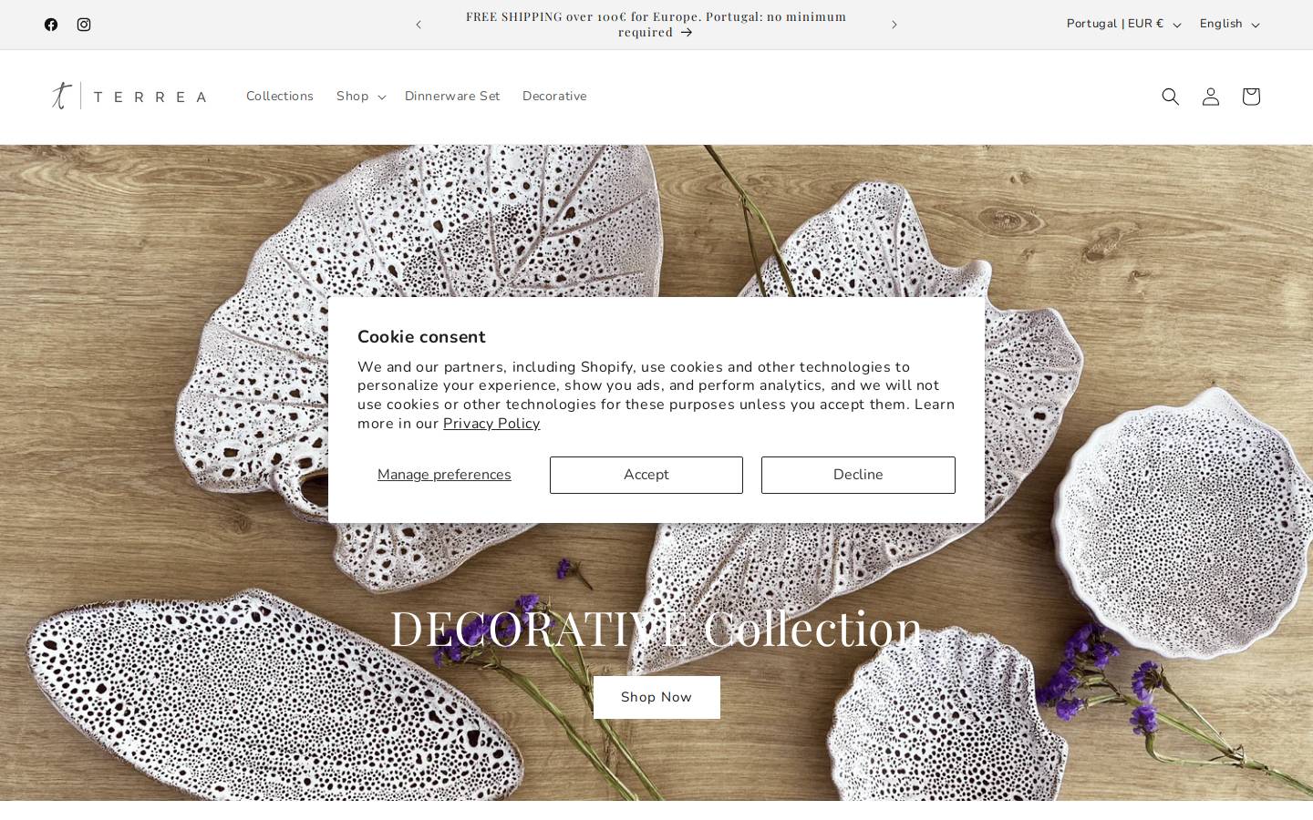 Terreahome homepage screenshot