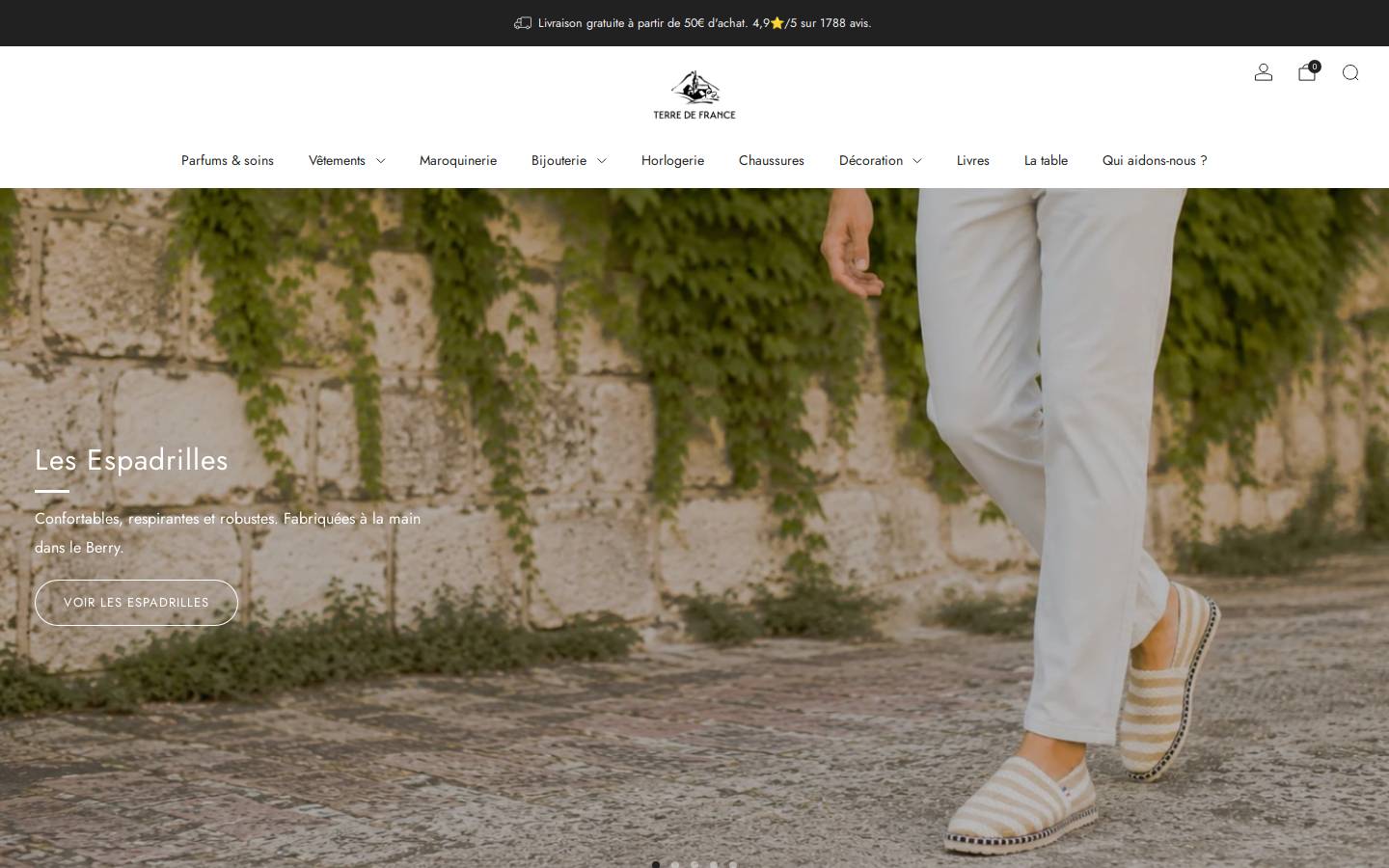 Terredefrance homepage screenshot