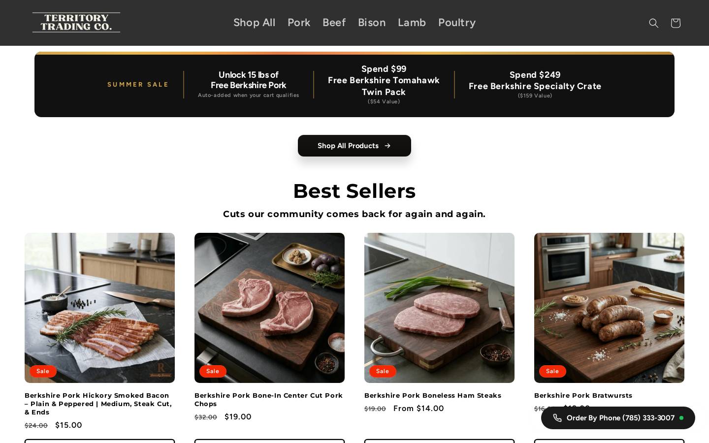 territorytrading.com homepage screenshot