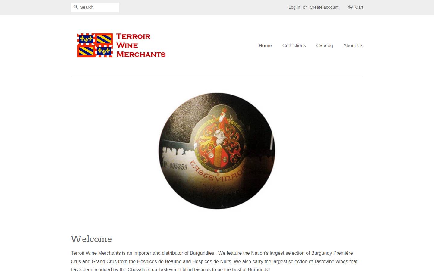 terroirwinemerchants.com homepage screenshot