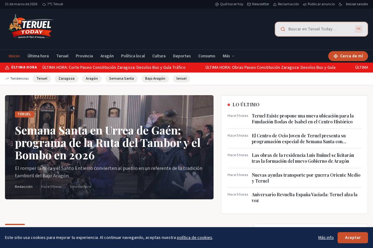 terueltoday.com homepage screenshot