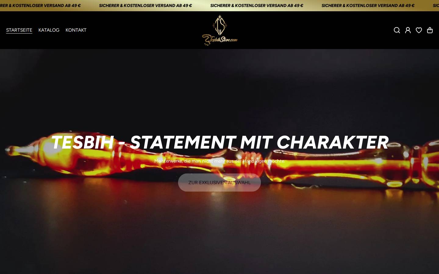 tesbihstore.com homepage screenshot