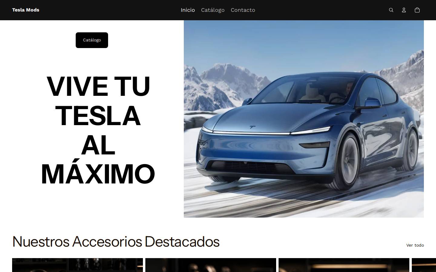 teslamodscol.com homepage screenshot