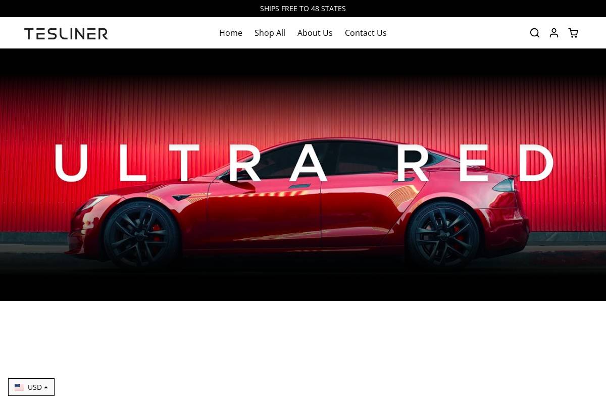 TesLiner homepage screenshot