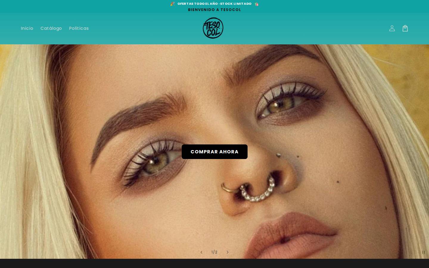 tesocol.shop homepage screenshot