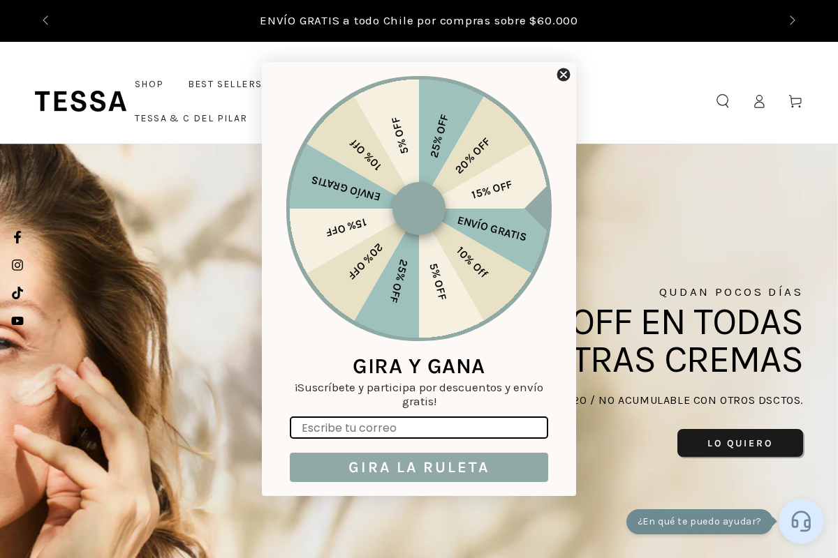 TESSA homepage screenshot