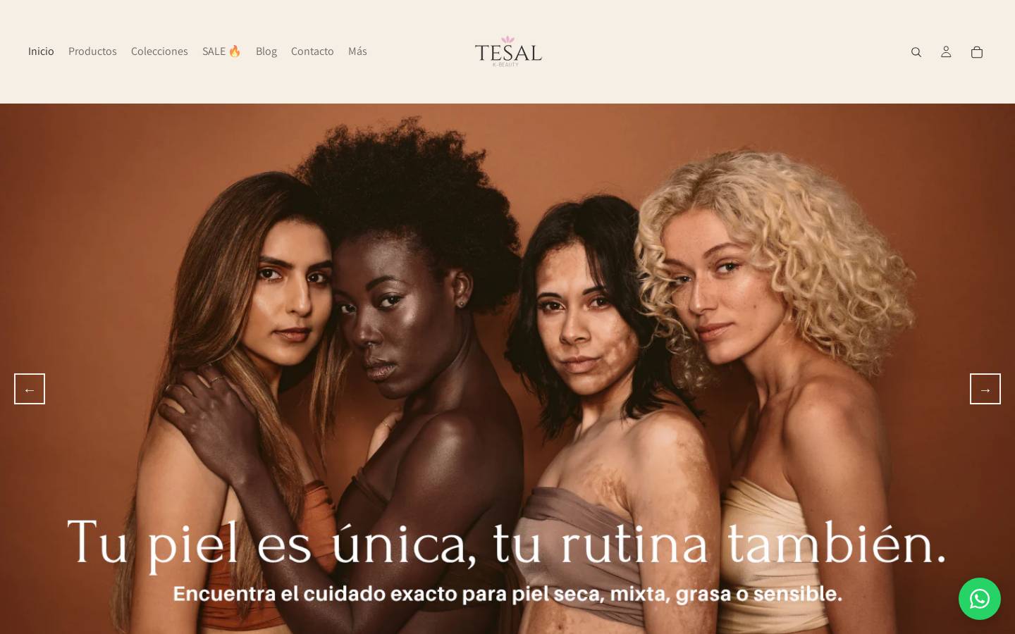 tessakbeauty.com homepage screenshot