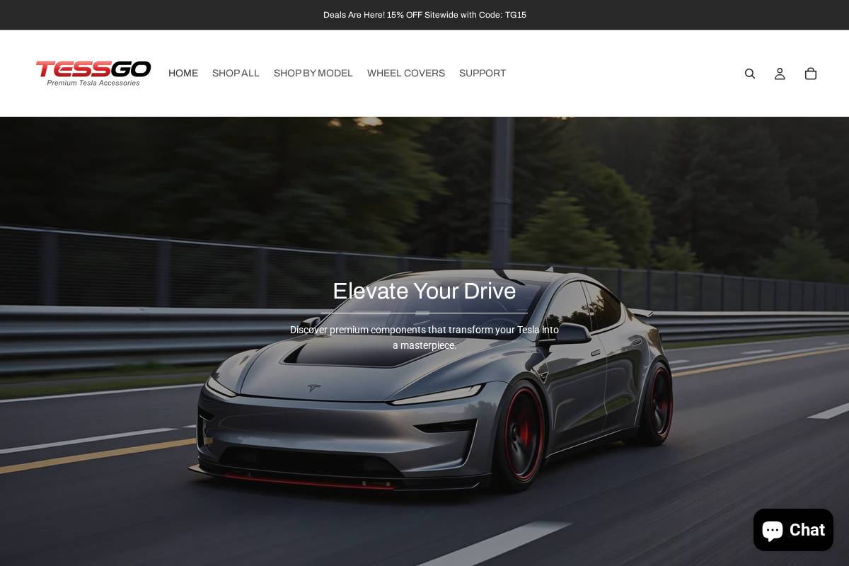 tessgo.com homepage screenshot