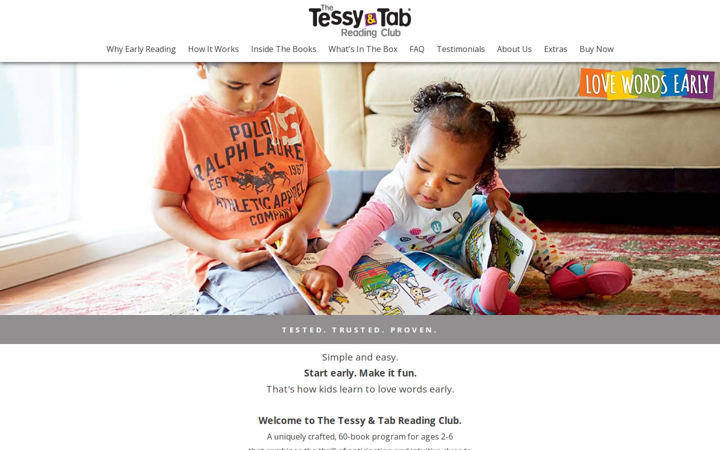 tessyandtab.com homepage screenshot