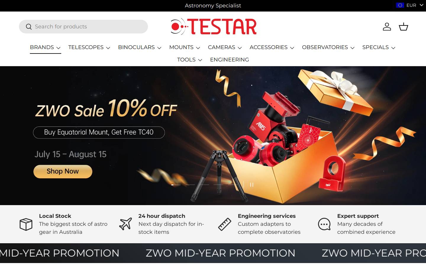 testar.com.au homepage screenshot