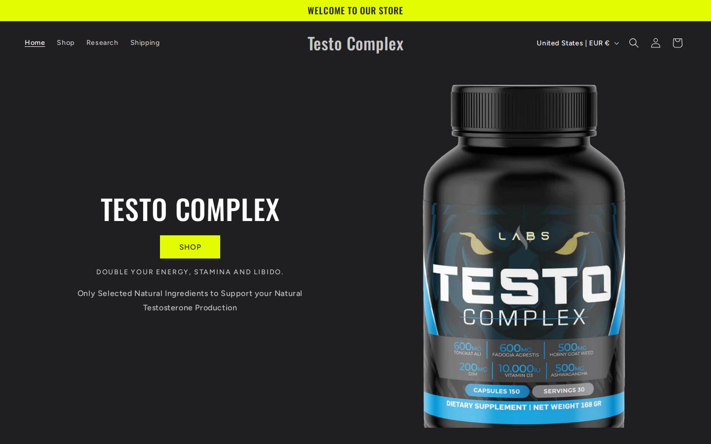testo-complex.shop homepage screenshot