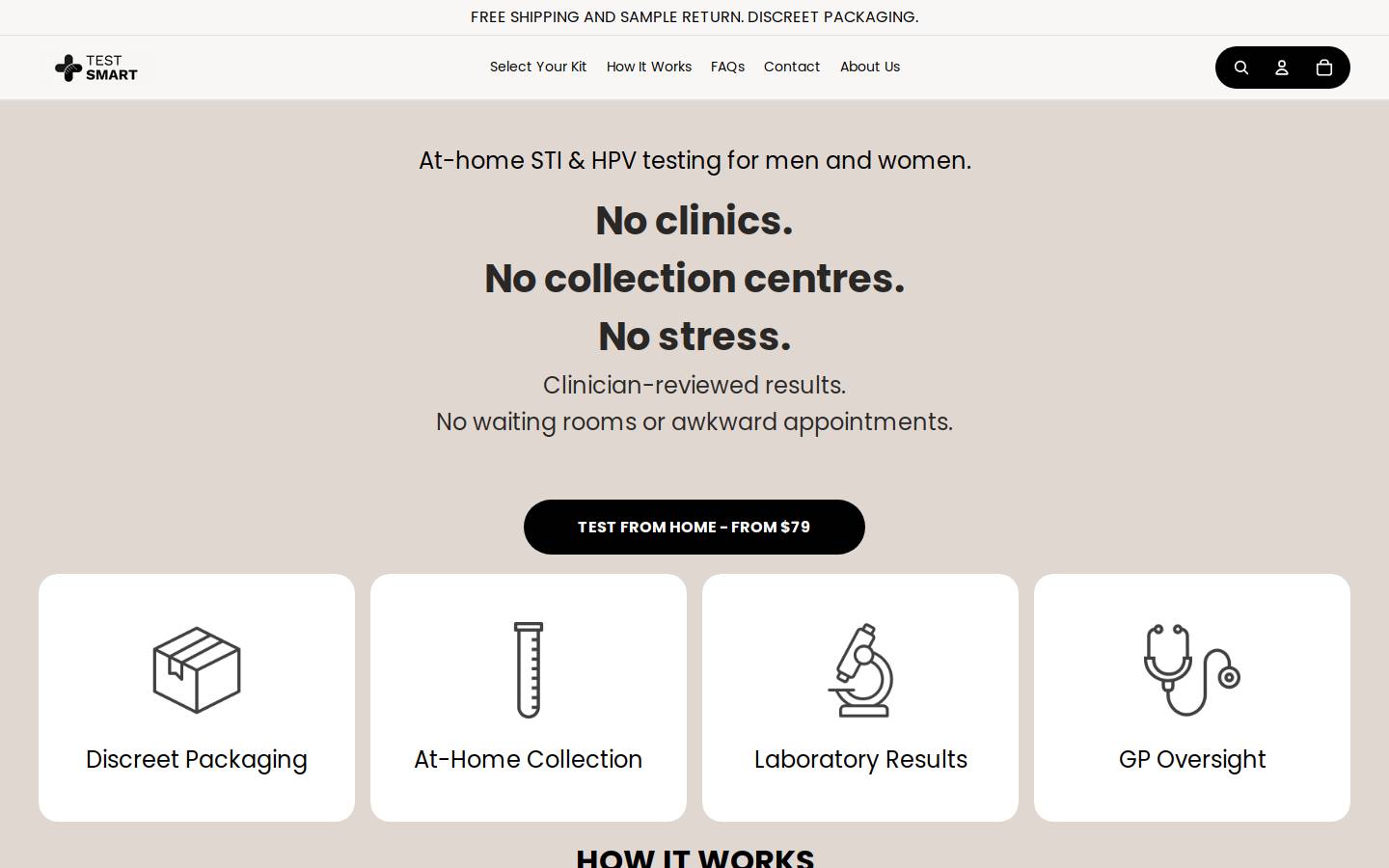 testsmart.com.au homepage screenshot