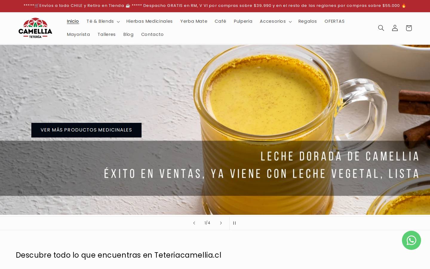 teteriacamellia.cl homepage screenshot