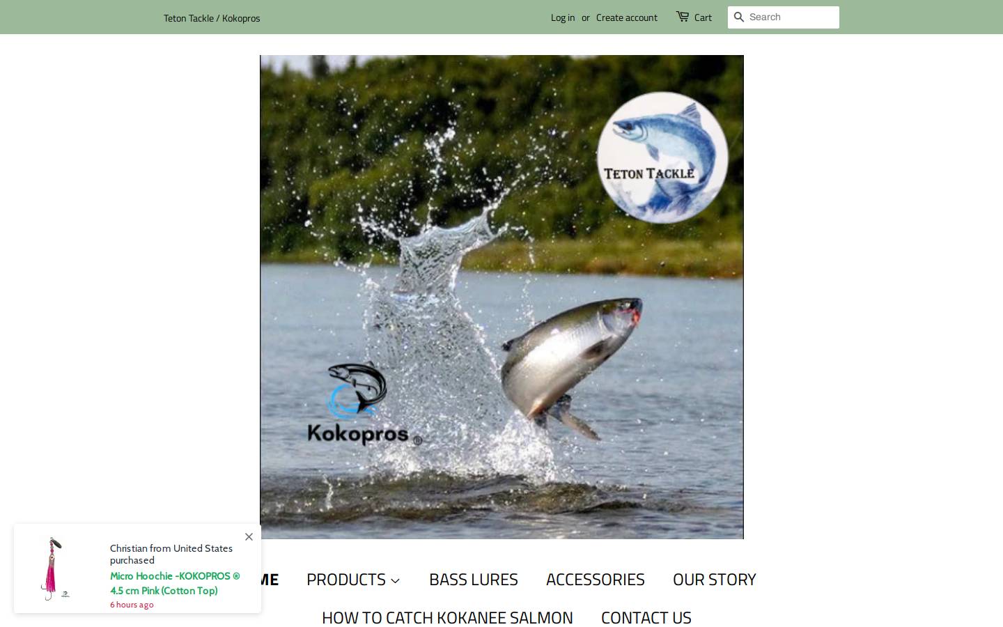 tetontackle.us homepage screenshot