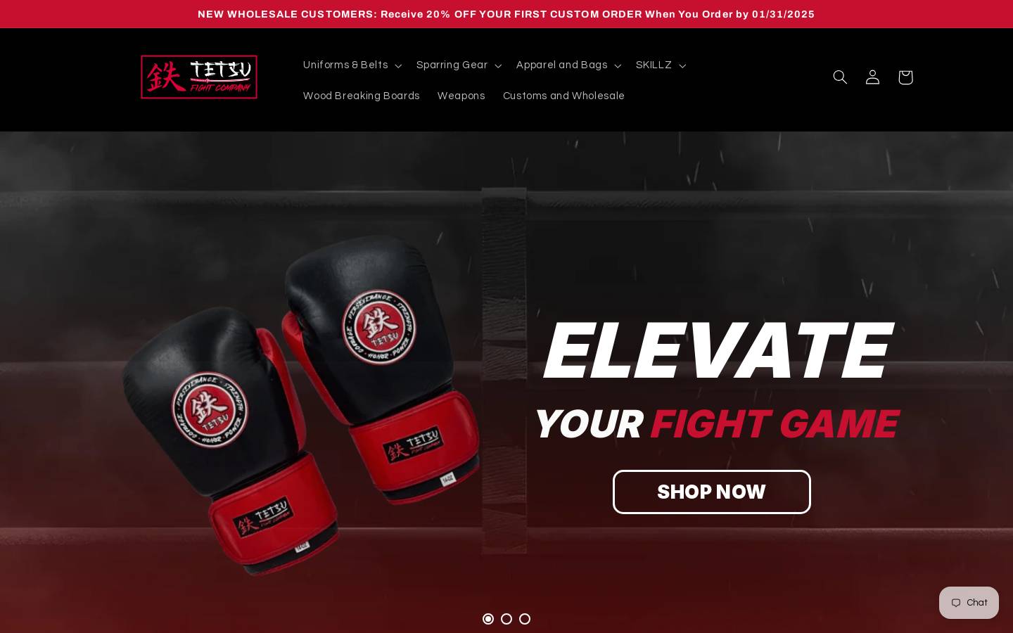 tetsufightcompany.com homepage screenshot