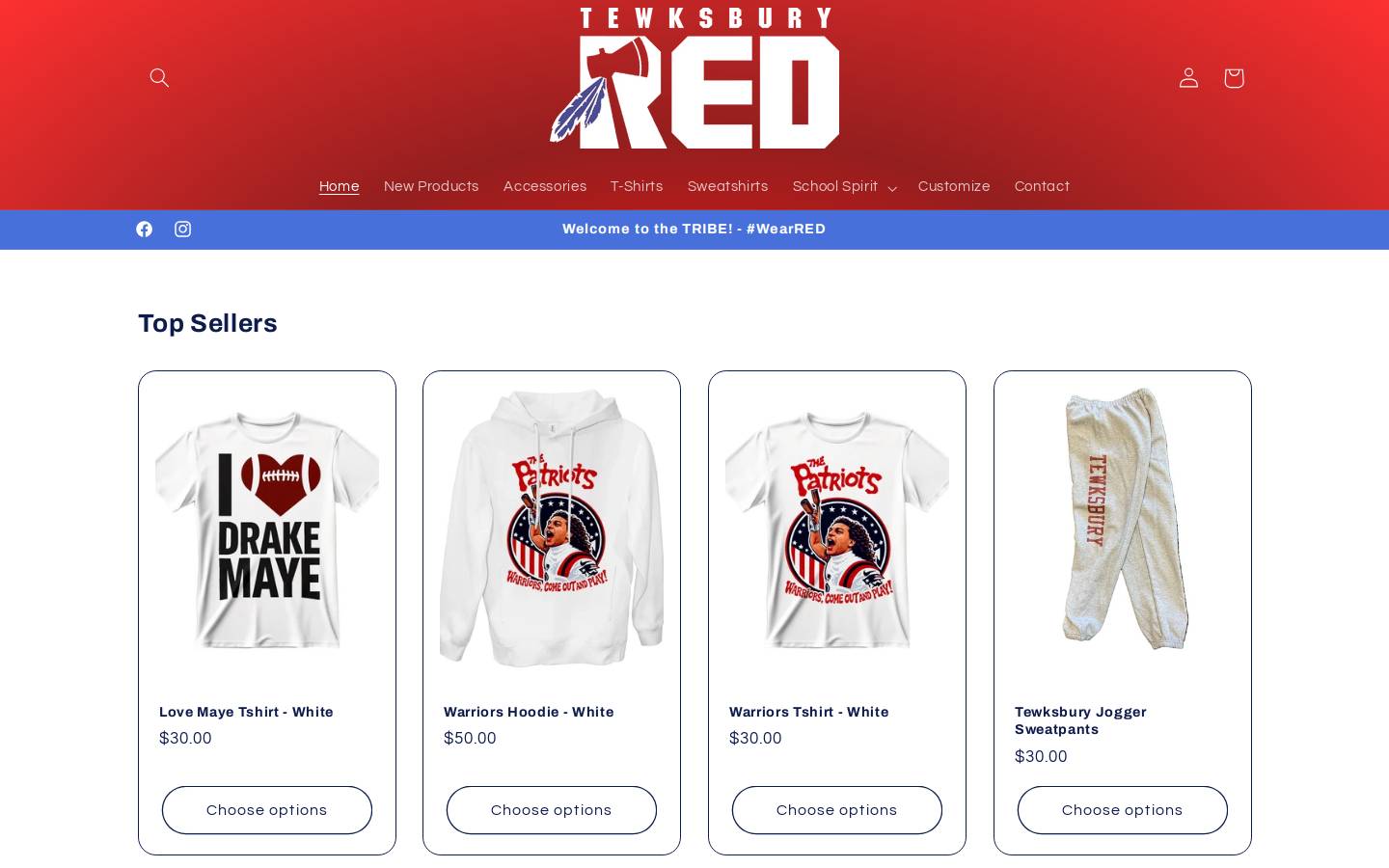 tewksburyred.com homepage screenshot